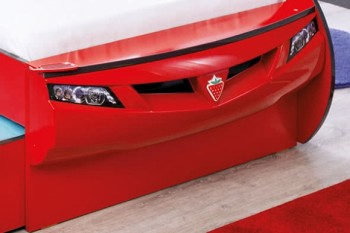 CARBED Кровать-машина Coupe с выдвижной кроватью Red 20.03.1306.00 в Завьялово - zavyalovo.mebel54.com | фото