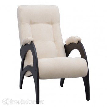 Кресло для отдыха Неаполь Модель 9 без лозы (Венге-эмаль/Ткань Ваниль Verona Vanilla) в Завьялово - zavyalovo.mebel54.com | фото