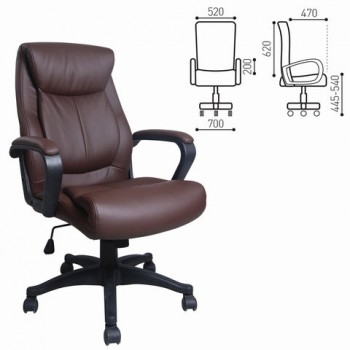 Кресло офисное BRABIX Enter EX-511 (коричневый) в Завьялово - zavyalovo.mebel54.com | фото