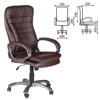 Кресло офисное BRABIX Omega EX-589 (коричневое) в Завьялово - zavyalovo.mebel54.com | фото