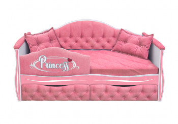 Кровать 160 серии Иллюзия 2 ящика 36 Розовый (мягкий бортик/подушки) в Завьялово - zavyalovo.mebel54.com | фото