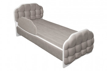 Кровать 190 Атлет Lux 96 Серый (мягкий бортик) в Завьялово - zavyalovo.mebel54.com | фото