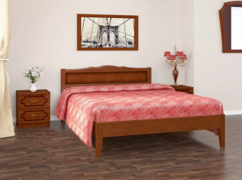 Кровать Карина-7 из массива сосны 1600*2000 Орех в Завьялово - zavyalovo.mebel54.com | фото