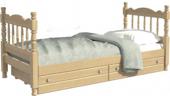 Кровать одинарная Аленка из массива сосны 800*1890 Сосна в Завьялово - zavyalovo.mebel54.com | фото