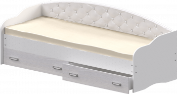 Кровать Софа-7 с мягкой спинкой (800х2000) Белый в Завьялово - zavyalovo.mebel54.com | фото