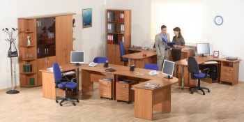 Мебель для персонала Альфа 61 Ольха в Завьялово - zavyalovo.mebel54.com | фото