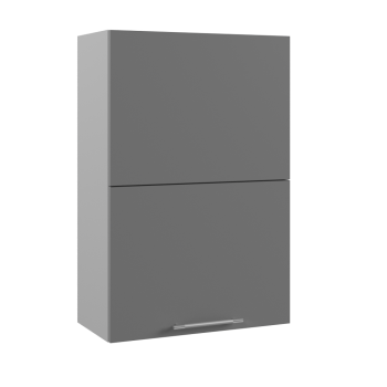 Ройс ВПГПМ 600 Шкаф верхний высокий Blum Aventos HF (Графит софт/корпус Серый) в Завьялово - zavyalovo.mebel54.com | фото